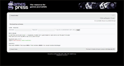 Desktop Screenshot of forum.gamespress.com