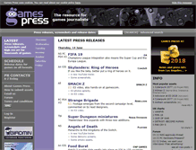 Tablet Screenshot of gamespress.com